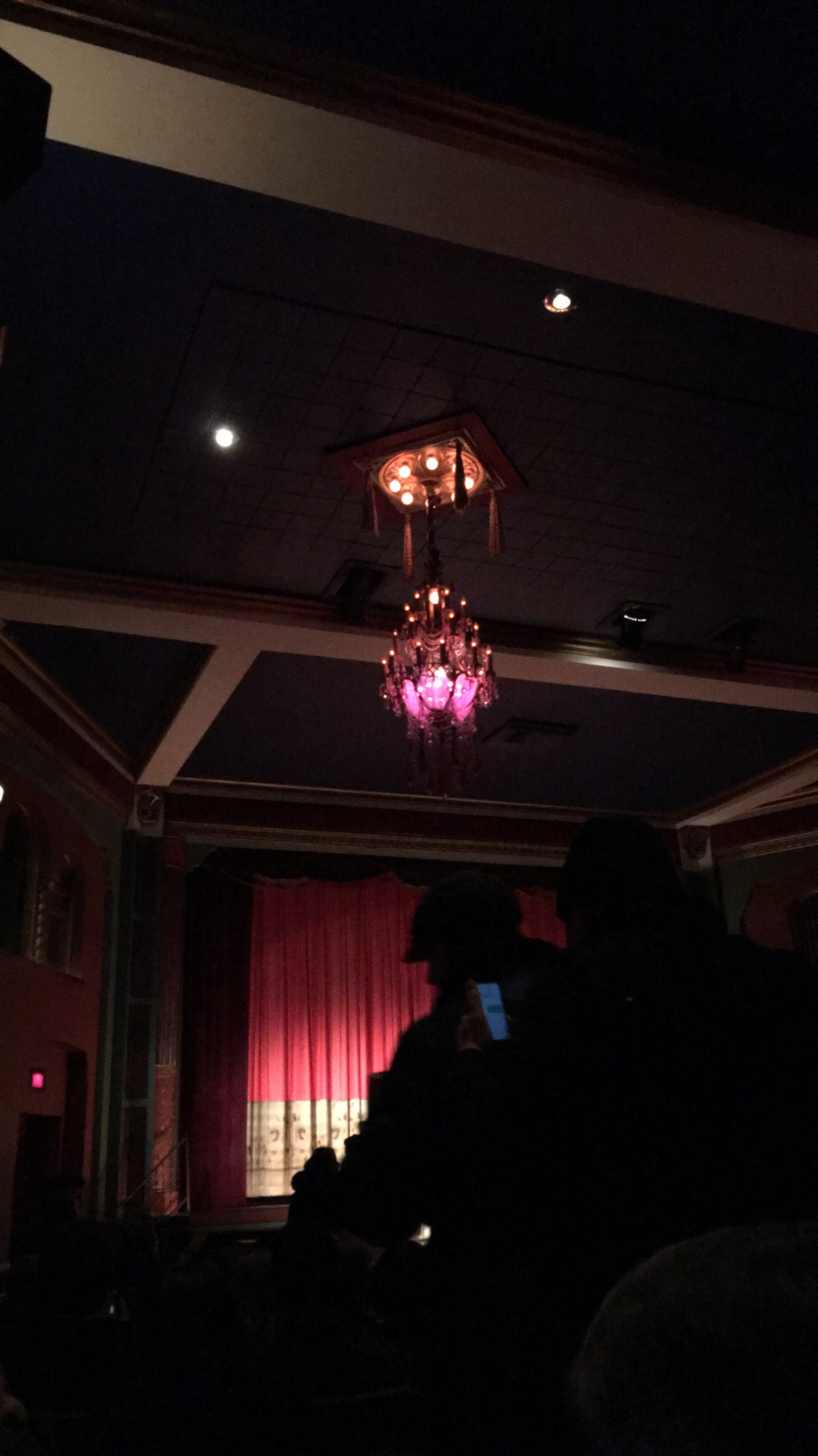 The historical detail of the Heights Theater, my favorite being the chandaliers