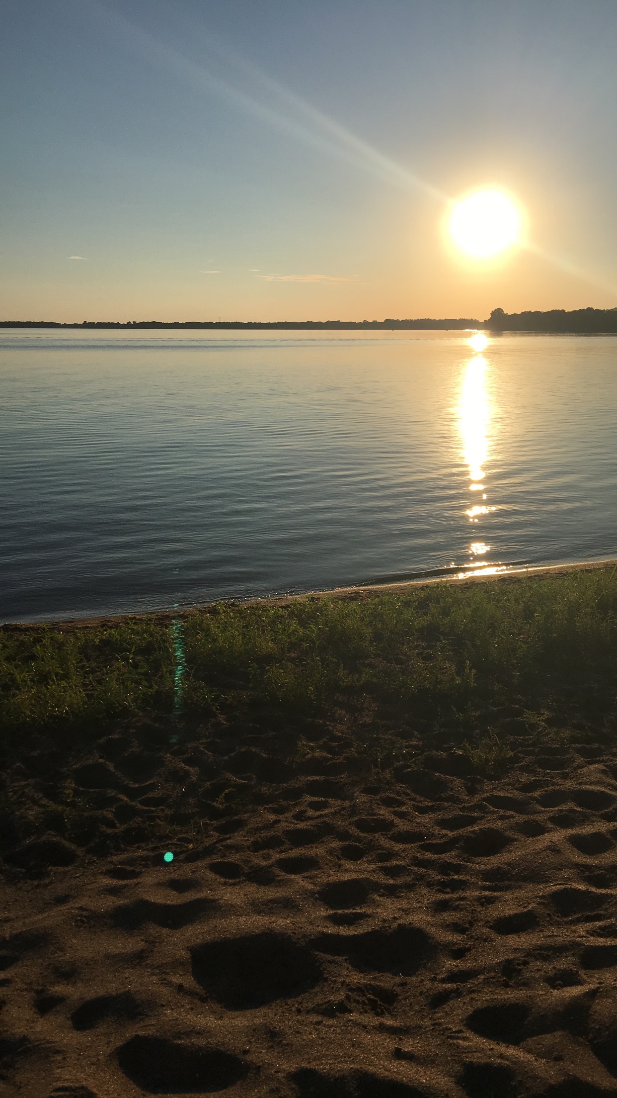Stunning sunset on a well protected lake
