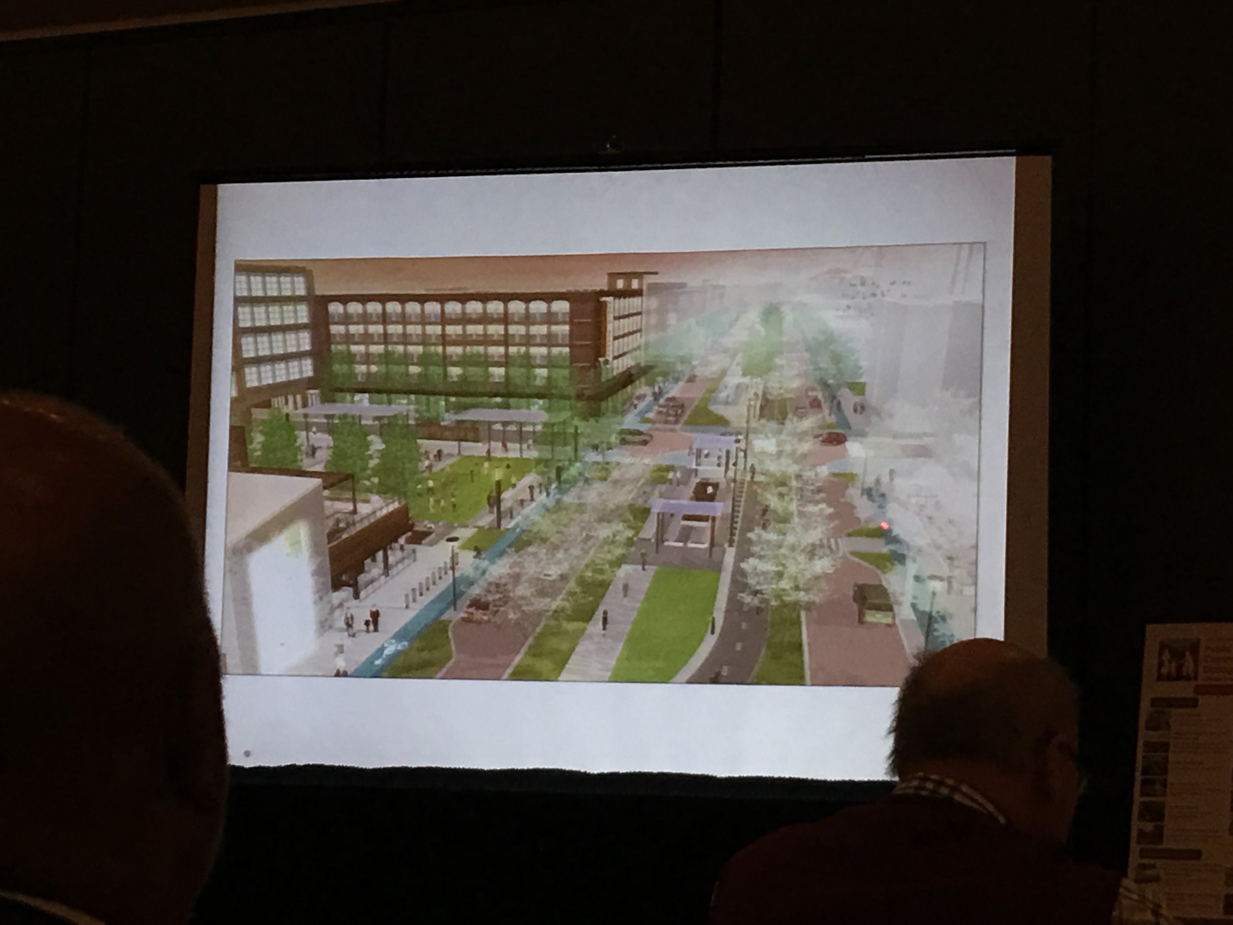 Slide showing Carmel, Indiana's new street design