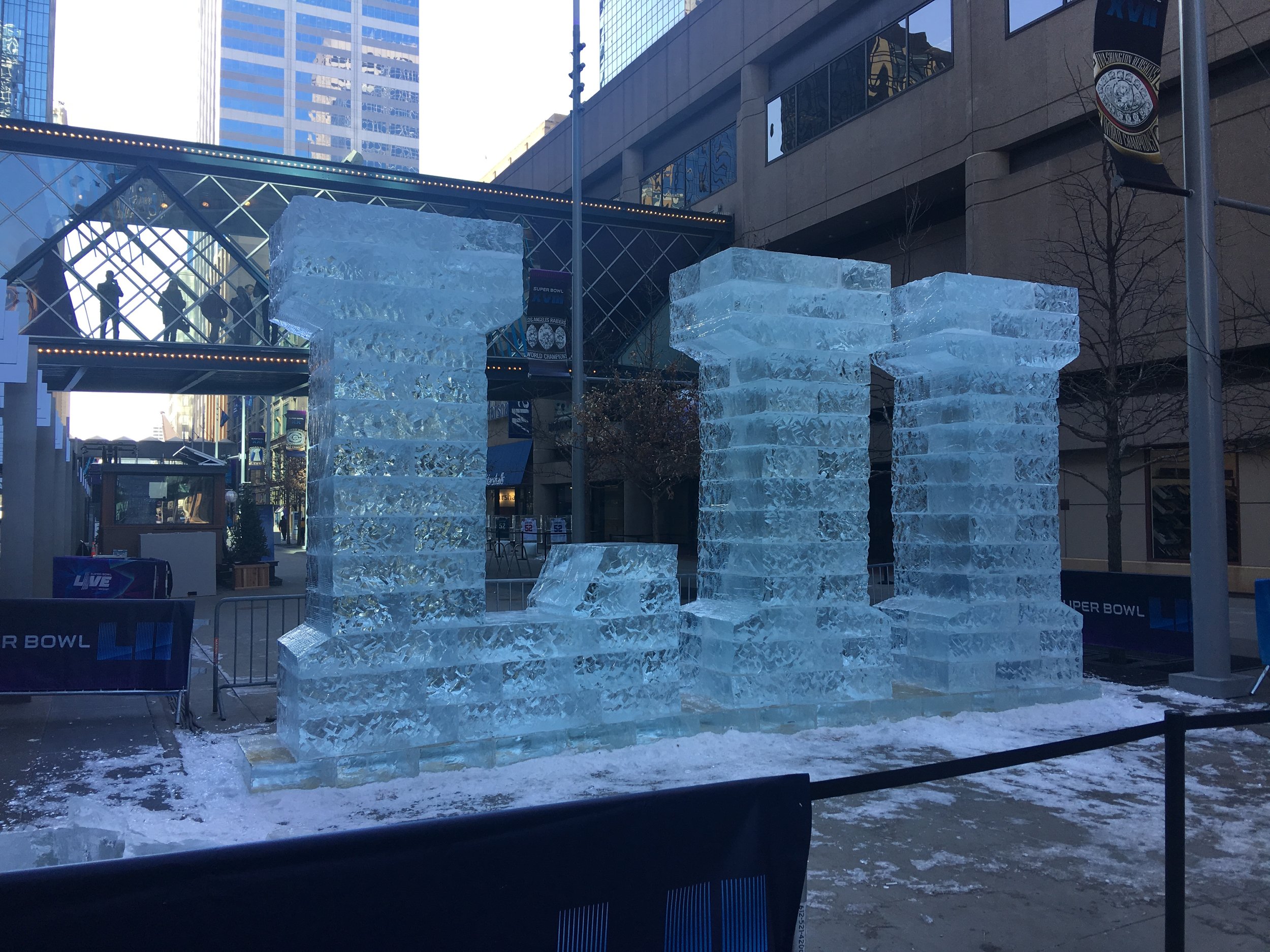 One of the many ice sculptures along NIcollet Mall