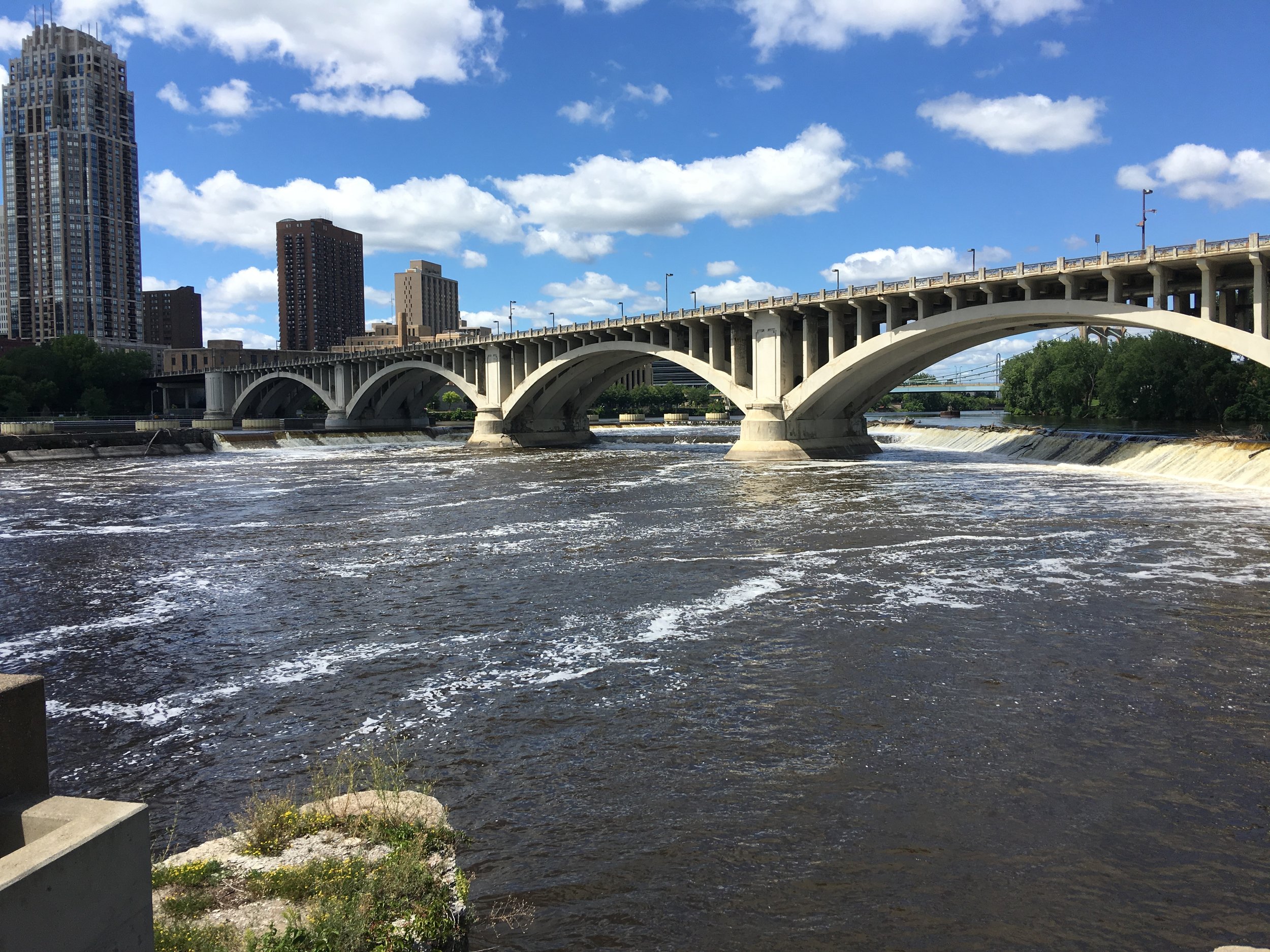 The St. Anthony Falls of the Mississippi River