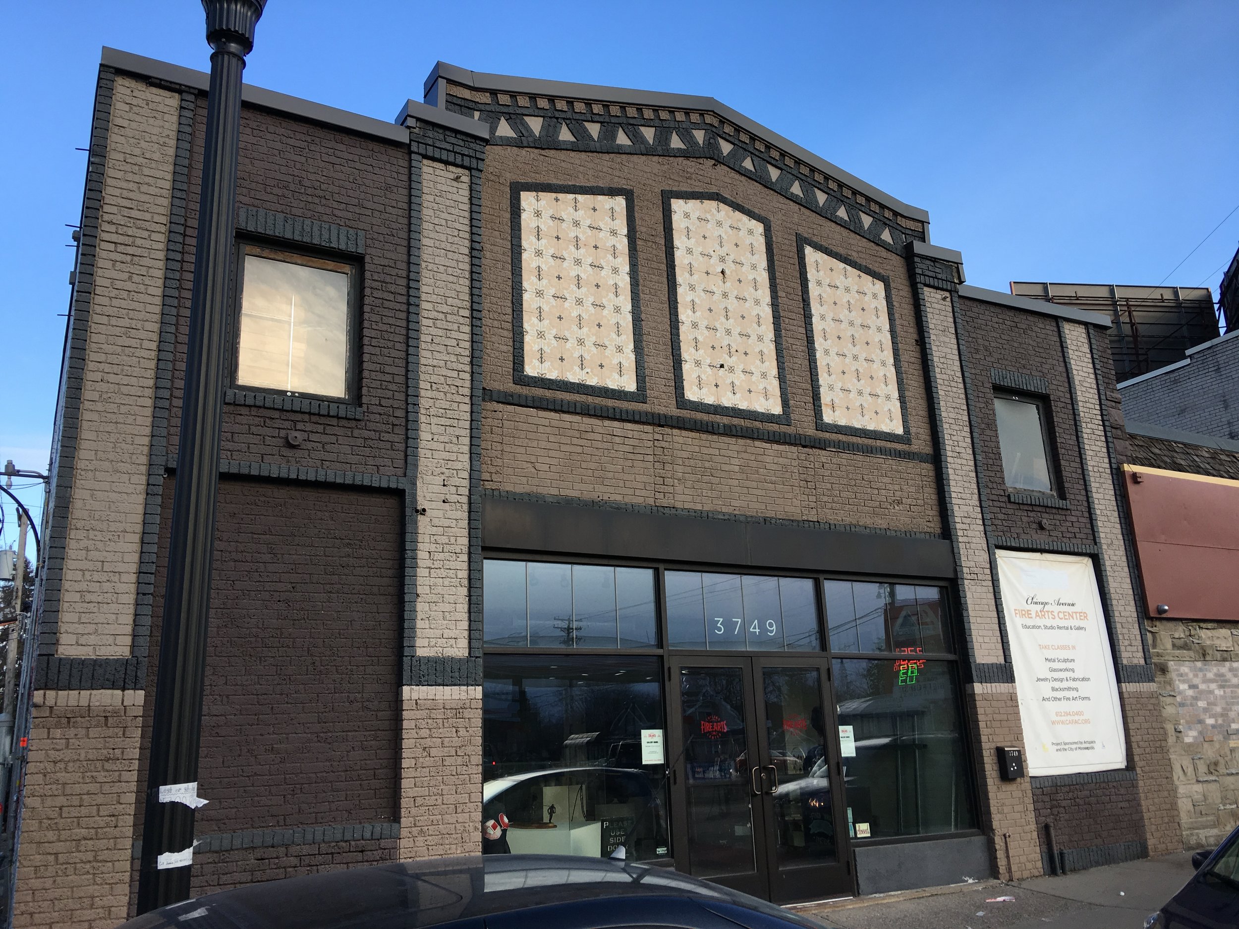 The Nokomis Theater, rehabbed for use by the Chicago Avenue Fire Arts Center.