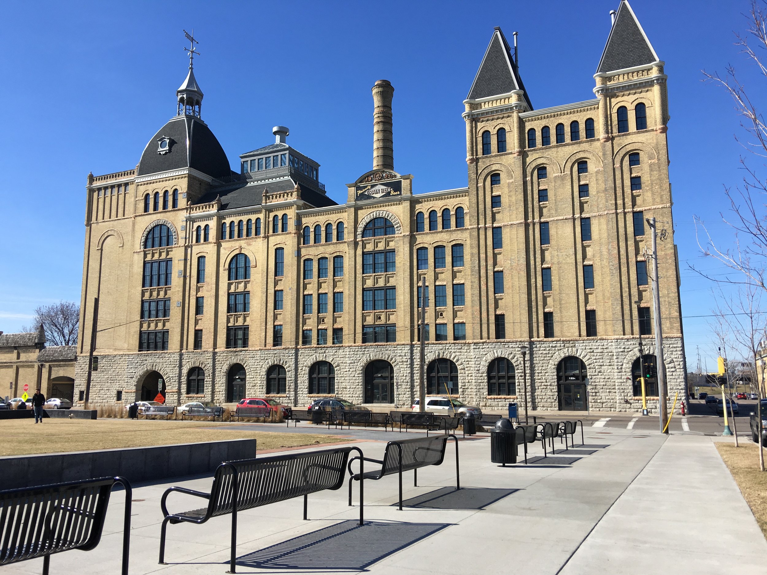 The beautiful historic Grainbelt Brewery building