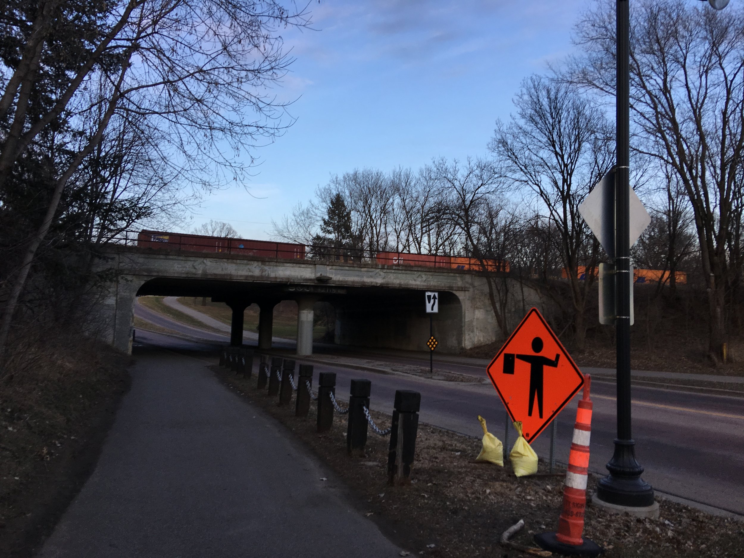 The old Soo Line bridge in Columbia Park