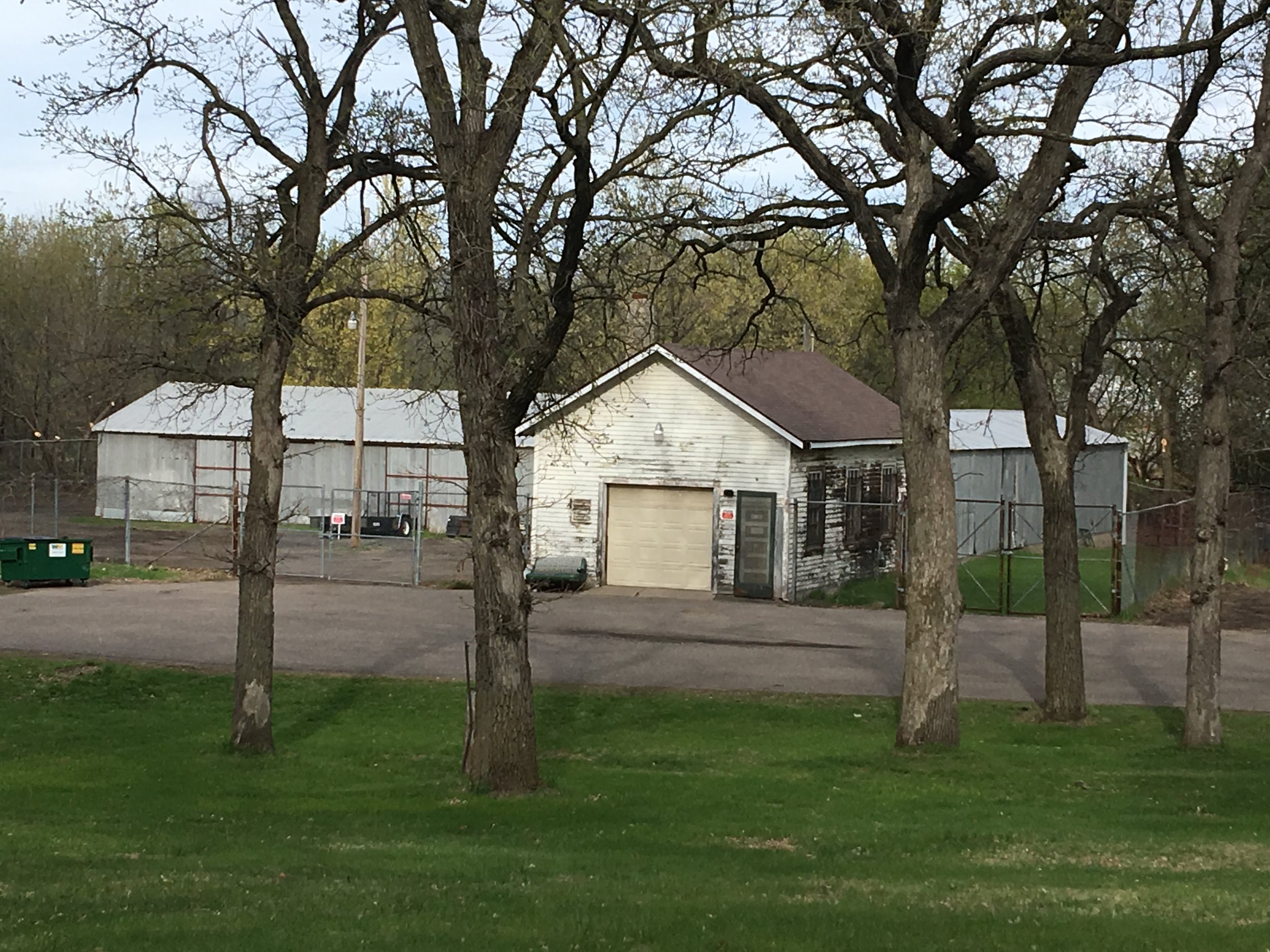 Curious old house turned garage on the DOT property