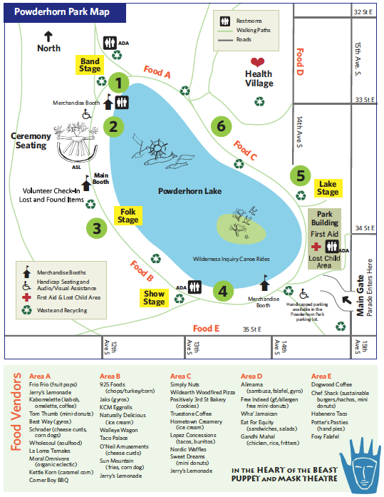 Map of the festival activities